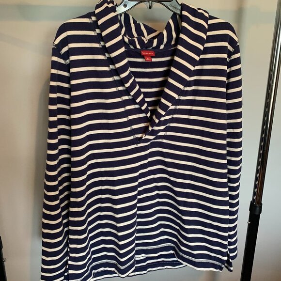 Navy and White Striped Pullover - Picture 1 of 4